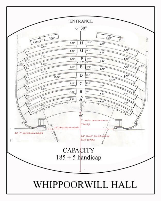 Whippoorwill Hall Seating Chart